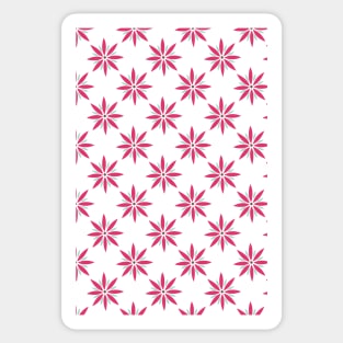 Retro Flower Pattern in pink, light blue, and brown Sticker